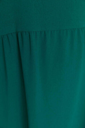 Moda Rahat Casual Günlük Aerobin Dokuma Bisiklet Yaka Kolsuz Kol Smock Maxi Boy Büyük Beden Elbise