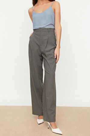 Moda V Yaka Dokuma Regular Düz Desen Casual Günlük Regular Askılı Kol Bluz