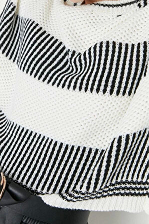 Stil Modern Kadın Regular Standart Kol Bisiklet Yaka Renk Bloklu Triko Kazak