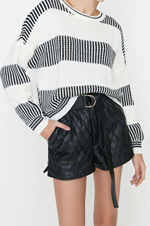 Stil Modern Kadın Regular Standart Kol Bisiklet Yaka Renk Bloklu Triko Kazak