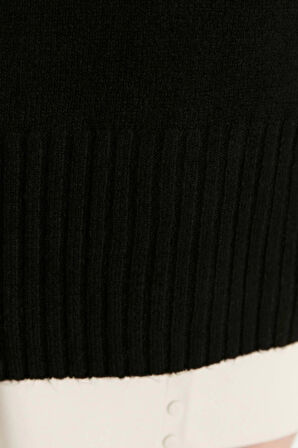 Stil Modern Kadın Regular Reglan Kol Dik Yaka Geniş Kalıp Yumuşak Dokulu Basic Triko Kazak