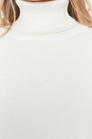 Stil Modern Kadın Regular Standart Kol Balıkçı Yaka Geniş Kalıp Basic Triko Kazak