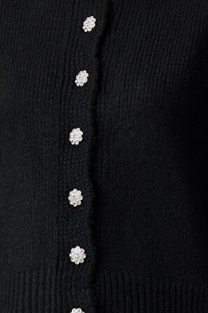 Kadın Modern Tarz Regular Bisiklet Yaka Regular Triko Hırka