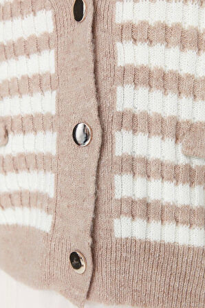 Kadın Modern Tarz Regular V Yaka Regular Triko Hırka