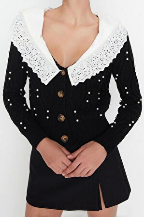 Kadın Modern Tarz Regular Bebe Yaka Regular Triko Hırka