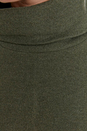 Moda Rahat Casual Günlük Selanik Örme Balıkçı Yaka Truvakar Kol Kol Shift Mini Boy Elbise