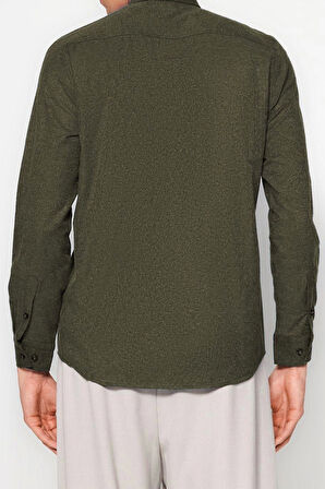 Moda Erkek Düğmeli Yaka Düz Desen Günlük Kışlık Gömlek