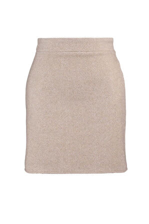 Modern Tarz Astarsız Dokuma Mini Boy A-line Kaşe Kumaş Mini Boy Dokuma Etek