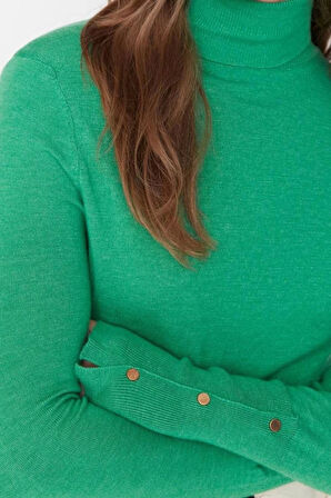 Stil Modern Kadın Regular Standart Kol Balıkçı Yaka Özel İplik Basic Triko Kazak