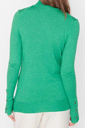 Stil Modern Kadın Regular Standart Kol Balıkçı Yaka Özel İplik Basic Triko Kazak