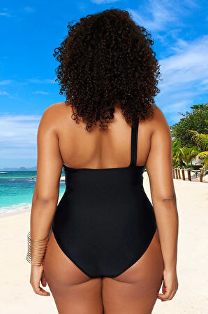 Konforlu Plus Size Mayo Tasarım Büyük Beden Deniz Kıyafeti Esnek Kumaş