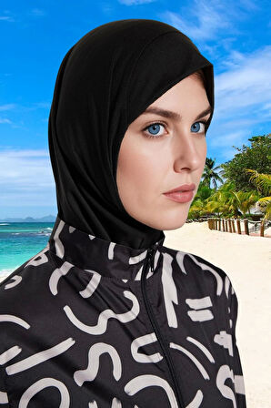 Tam Koruma Sağlayan Tasarım Tesettür Plaj Giyim Klora Dayanıklı Esnek Kumaş Şık Detaylı