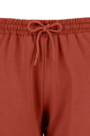 Büyük Beden Moda Örme Yüksek Bel Boru Paça Gündelik Haki Ince Şort