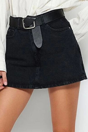 Moda Denim Yüksek Bel Geniş Paça Gündelik Açık Mavi Yırtıklı Denim Şort