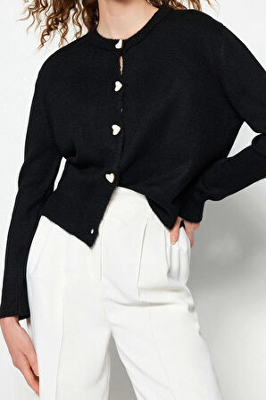 Kadın Modern Tarz Regular Bisiklet Yaka Regular Triko Hırka