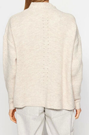 Kadın Modern Tarz Oversize V Yaka Regular Triko Hırka