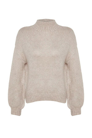 Stil Modern Kadın Regular Standart Kol Bisiklet Yaka Yumuşak Dokulu Kalın Triko Kazak