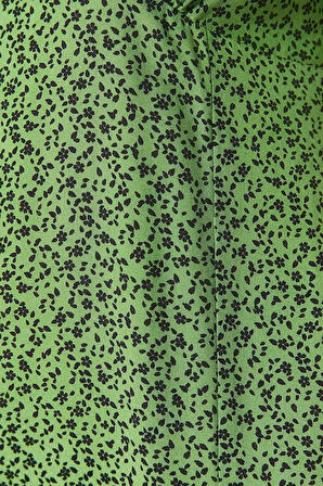 Moda Rahat Casual Günlük Shally Dokuma V Yaka Kısa Kol A-Line Midi Boy Büyük Beden Elbise