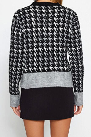 Kadın Modern Tarz Regular Bisiklet Yaka Regular Triko Hırka