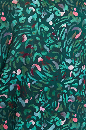 Stil Kadın Desenli Bluz Regular Dokuma Regular Kalıp