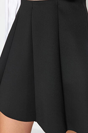 Moda Düz Desen Günlük Mini Boy Mini Örme Etek