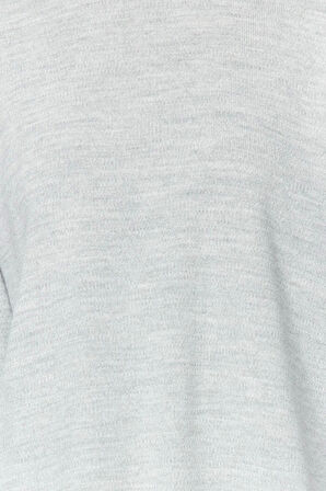 Moda Renk Bloklu Bisiklet Yaka Düşük Kol Günlük Geniş Kalıp Kontrast Renkli Triko Alt-Üst Takım