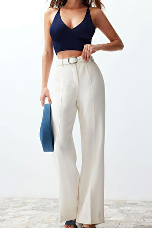 Moda V Yaka Triko Slim Düz Desen Casual Günlük Super Crop Askılı Kol Bluz