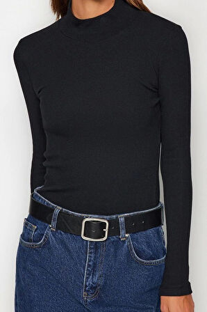 Stil Kadın 2li Paket Fitilli Fitted Vücuda Oturan Kol Esnek Bluz Regular Örme Slim Kalıp