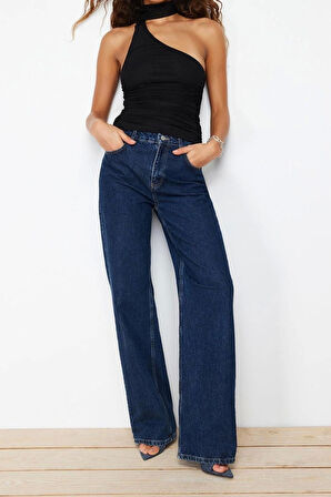 Moda Asimetrik Yaka Örme Slim Düz Desen Casual Günlük Regular Kolsuz Bluz