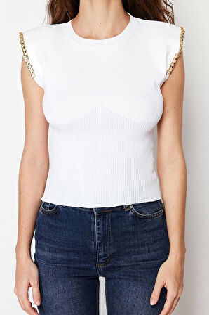 Moda Bisiklet Yaka Triko Regular Düz Desen Casual Günlük Regular Kolsuz Bluz