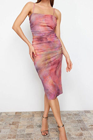 Moda Slim Gündüz Gece Krep Dokuma Degaje Yaka Kolsuz Kol Bodycone Mini Boy Elbise