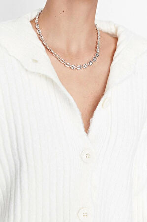 Kadın Modern Tarz Rahat Uzun Dik Yaka Düz Kol Crop Triko Hırka