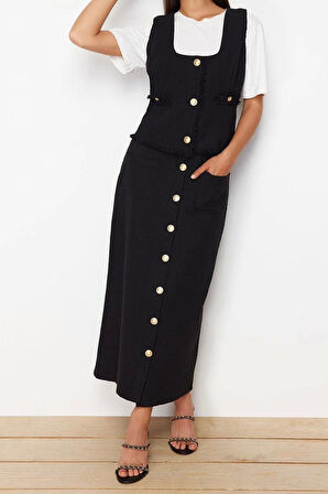 Moda Dokuma Düz Casual Günlük Fuşya Tüvit Yelek Etek Dokuma Alt Üst Takım