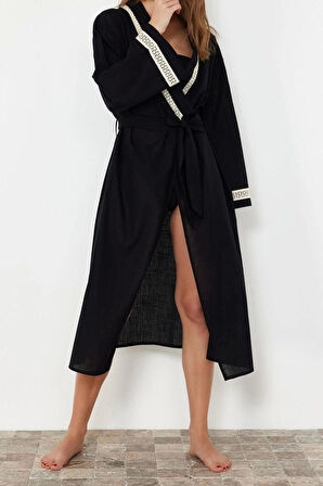 Moda Dokuma Oversize Kalıp Regular Kruvaze Ay Kol Yoryo Şifon Basic Düz Desen Kimono Kaftan