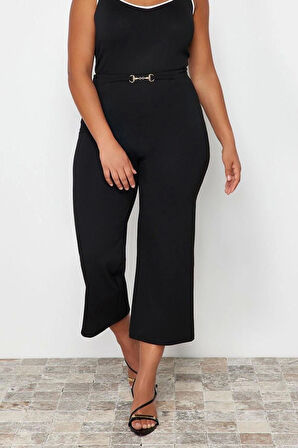 Moda Büyük Beden Kalp Yaka Triko Fit Düz Desen Casual Günlük Regular Askılı Kol Bluz