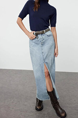 Moda Dik Yaka Triko Slim Düz Desen Casual Günlük Regular Kısa Kol Bluz
