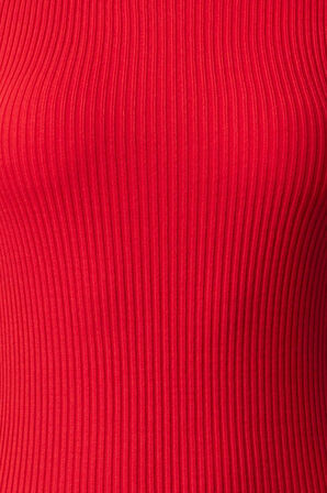 Moda Stil Slim Dik Yaka Mini Boy Triko Elbise