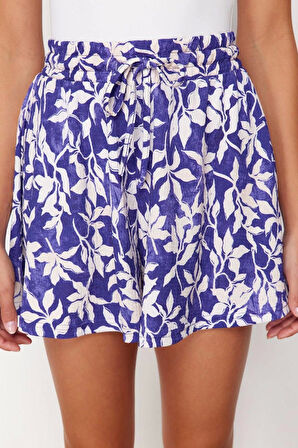 Moda Örme Normal Bel Geniş Paça Gündelik Vizon Rahat Kesim Normal Bel Bürümcük Dokulu Şort