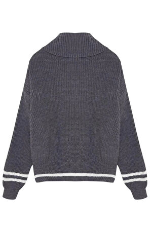 Kadın Modern Tarz Regular Devrik Yaka Regular Triko Hırka