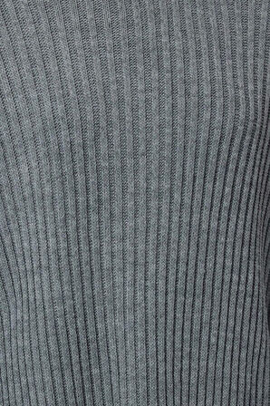 Kadın Modern Tarz Rahat Uzun Balıkçı Yaka Düz Kol Regular Triko Kazak