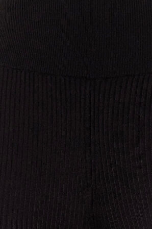 Moda Triko Normal Bel Dar Paça Gündelik Siyah Premium Kalite Kısa Şort Bermuda