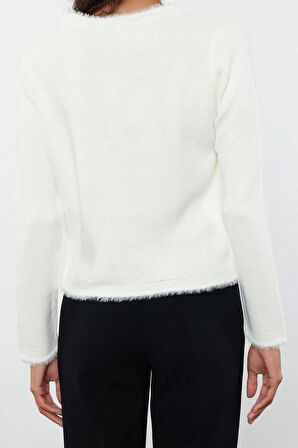 Kadın Modern Tarz Regular V Yaka Regular Triko Hırka