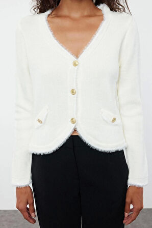 Kadın Modern Tarz Regular V Yaka Regular Triko Hırka