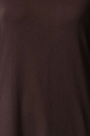 Moda Stil Regular Bisiklet Yaka Mini Boy Triko Basic Pamuklu Elbise