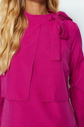 Moda Regular Günlük Terryviskon Dokuma Boyundan Bağlamalı Uzun Kol A-Line Maxi Boy Tesettür Elbise