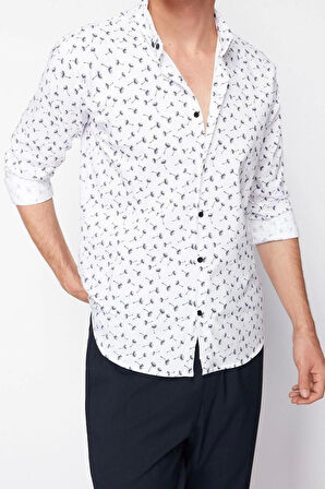 Moda Kadın Gömlek Yaka Geometrik Desen Günlük Desenli Gömlek