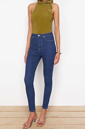 Moda Dik Yaka Örme Regular Düz Desen Casual Günlük Crop Kolsuz Bluz