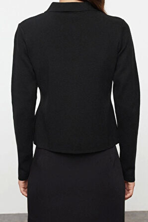 Kadın Modern Tarz Regular Polo Yaka Regular Triko Hırka