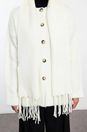 Kadın Modern Tarz Oversize Bisiklet Yaka Regular Triko Hırka