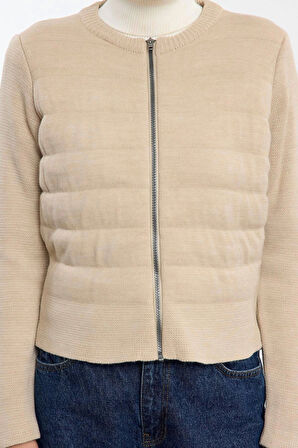 Kadın Modern Tarz Regular Bisiklet Yaka Regular Triko Hırka